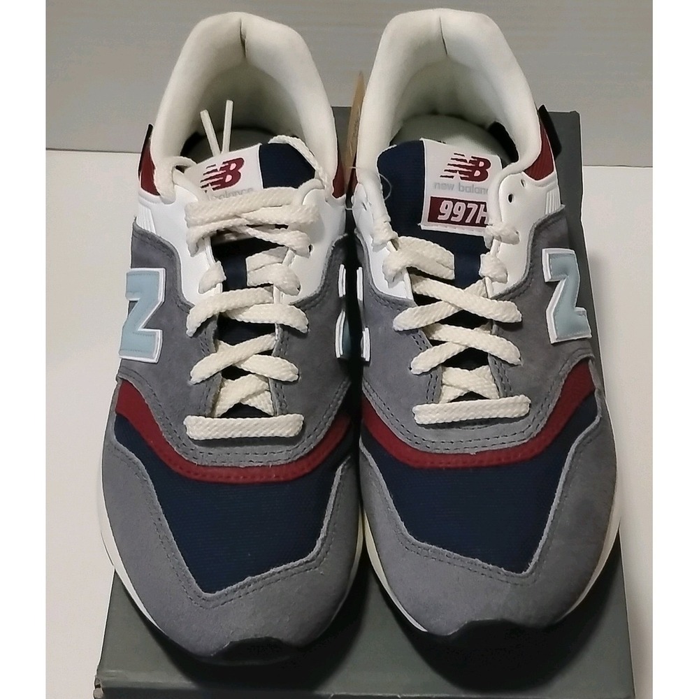New Balance 997H Grey Burgundy Blue Men's Lace Up Sneakers CM997HGN